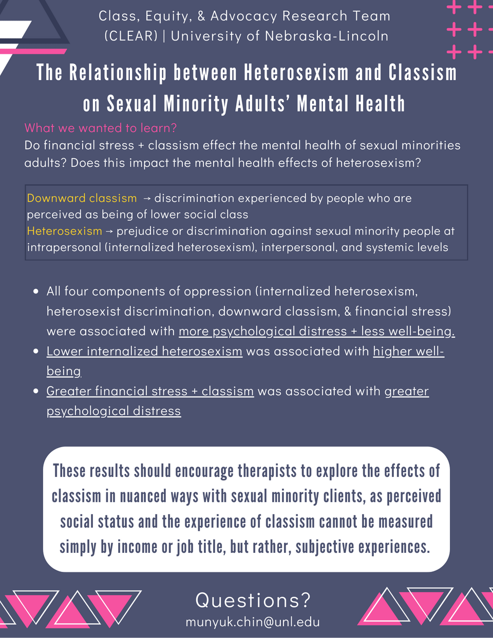 Heterosexism and Classism on Sexual Minority Adults' Mental Health